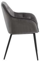 Armlehnstuhl >Brooke I< in  aus Metall - 58x83x55cm (BxHxT)