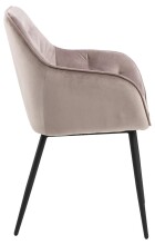 Armlehnstuhl >Brooke< (2er-Set) in Dusty Rose aus Metall,Stoff - 58x83x55cm (BxHxT)