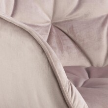 Armlehnstuhl >Brooke< (2er-Set) in Dusty Rose aus Metall,Stoff - 58x83x55cm (BxHxT)