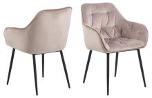 Armlehnstuhl >Brooke< (2er-Set) in Dusty Rose aus...