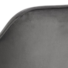 Armlehnstuhl >Brooke< (2er-Set) in Dunkelgrau aus Metall,Stoff - 58x83x55cm (BxHxT)