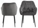 Armlehnstuhl >Brooke< (2er-Set) in Dunkelgrau aus Metall,Stoff - 58x83x55cm (BxHxT)