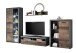 Wohnwand >Johannes< in Old Style dunkel - 320x190x39cm (BxHxT)