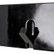 Garderobenhaken >Edgar 5< in Schwarz aus MDF, Massivholz - 82x10x2cm (BxHxT)