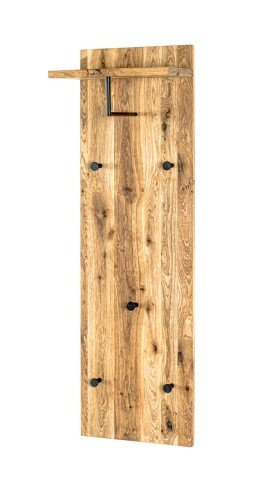 Garderobenleiste >Torino Oak 13< in eiche geölt-schwarz - 30x100x20 (BxHxT)