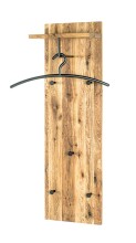 Garderobenleiste >Torino Oak 13< in eiche geölt-schwarz - 30x100x20 (BxHxT)