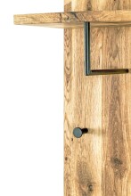 Garderobenleiste >Torino Oak 13< in eiche geölt-schwarz - 30x100x20 (BxHxT)