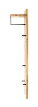 Garderobenleiste >Torino Oak 13< in eiche geölt-schwarz - 30x100x20 (BxHxT)