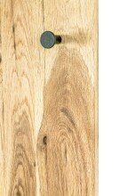 Garderobe >Torino Oak 12< in eiche geölt-schwarz - 30x100x6 (BxHxT)