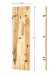 Garderobe >Torino Oak 12< in eiche geölt-schwarz - 30x100x6 (BxHxT)