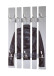 Wandgarderobe >Jacket grey< in grau-schwarz-Edelstahloptik - 65x100x9 (BxHxT)
