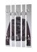 Wandgarderobe >Jacket grey< in grau-schwarz-Edelstahloptik - 65x100x9 (BxHxT)
