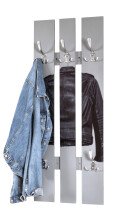 Wandgarderobe >Jacket grey small< in grau-schwarz-Edelstahloptik