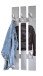 Wandgarderobe >Jacket grey small< in grau-schwarz-Edelstahloptik