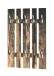 Wandgarderobe >Parkett 5< in natur-Edelstahloptik - 65x100x9 (BxHxT)