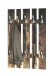 Wandgarderobe >Parkett 5< in natur-Edelstahloptik - 65x100x9 (BxHxT)