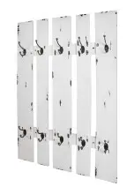 Garderobe >Marta< in Weiß aus MDF, Stahl -...