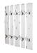 Garderobe >Marta< in Weiß aus MDF, Stahl - 65x100x9cm (BxHxT)