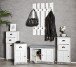 Garderobe >Marta< in Weiß aus MDF, Stahl - 65x100x9cm (BxHxT)