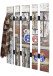 Wandgarderobe >Route 3< in vintage aus MDF, Stahl - 65x100x9cm (BxHxT)