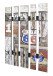 Wandgarderobe >Route 3< in vintage aus MDF, Stahl - 65x100x9cm (BxHxT)