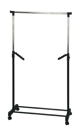Kleiderständer >Tami< in chrom-schwarz - 81x100x42 (BxHxT)