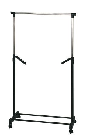 Kleiderständer >Tami< in chrom-schwarz - 81x100x42 (BxHxT)