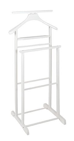 Garderobenständer >Funny< in Weiß aus Massivholz - 47x102x36cm (BxHxT)