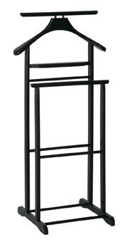 Herrendiener >Funny< in Schwarz aus Massivholz - 47x102x36cm (BxHxT)