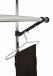 Kleiderständer >Lola< in chrom-schwarz aus Stahl, Kunststoff - 94x103x49 (BxHxT)