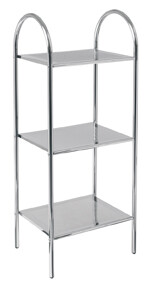 Badregal >Turnier< in Chrom aus Stahl - 40x105x32cm (BxHxT)