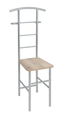 Herrendiener >Rita< in alu-eiche San Remo aus Metall, MDF - 46x109x46cm (BxHxT)