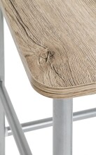 Herrendiener >Rita< in alu-eiche San Remo aus Metall, MDF - 46x109x46cm (BxHxT)