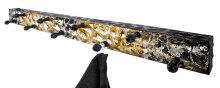 Garderobenhalter >Edwin 9< in schwarz-gold aus Metall - 115x11x6cm (BxHxT)