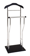 Herrendiener >Ralf< in chrom-schwarz aus Stahl, MDF...