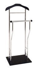 Herrendiener >Ralf< in chrom-schwarz aus Stahl, MDF...