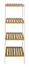 Regal >Lena< in weiß-natur aus MDF, Bambus - 35x112x33cm (BxHxT)