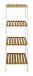 Regal >Lena< in weiß-natur aus MDF, Bambus - 35x112x33cm (BxHxT)