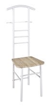 Herrendiener >Step< in weiß-eiche aus Stahl,...
