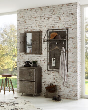 Wandgarderobe >Pipe< in Anthrazit aus Metall - 60x120x35cm (BxHxT)