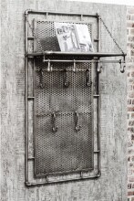 Wandgarderobe >Pipe< in Anthrazit aus Metall - 60x120x35cm (BxHxT)