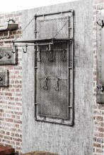 Wandgarderobe >Pipe< in Anthrazit aus Metall - 60x120x35cm (BxHxT)