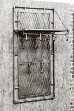 Wandgarderobe >Pipe< in Anthrazit aus Metall - 60x120x35cm (BxHxT)