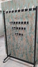 Wandgarderobe >Pat 3< in schwarz-Aluminium - 30x14x8 (BxHxT)