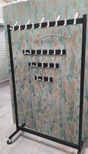 Wandgarderobe >Pat 3< in schwarz-Aluminium - 30x14x8 (BxHxT)