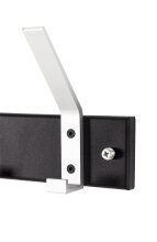 Wandgarderobe >Pat 7< in schwarz-Aluminium - 70x14x8 (BxHxT)