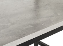 Regal >Sandro< in schwarz-Betonoptik aus Stahl, MDF - 60x140x40cm (BxHxT)