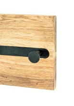 Garderobe >Torino Oak 9< in eiche geölt-schwarz - 60x15x6 (BxHxT)