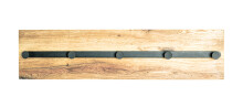 Garderobe >Torino Oak 9< in eiche geölt-schwarz - 60x15x6 (BxHxT)