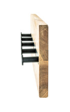 Garderobe >Torino Oak 9< in eiche geölt-schwarz - 60x15x6 (BxHxT)